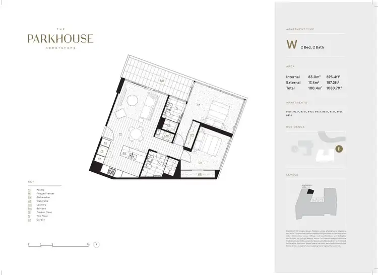 Floorplan of Homely apartment listing, B126/631 Victoria Street, Abbotsford VIC 3067