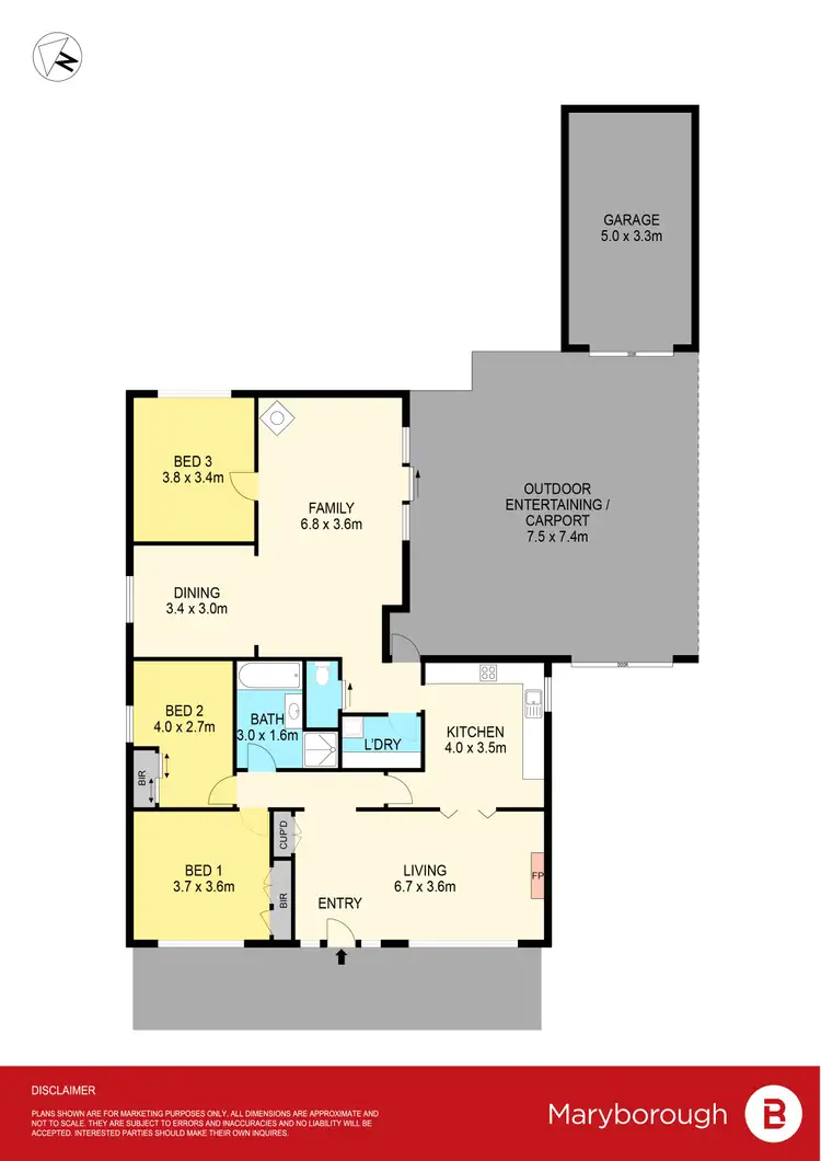 Floorplan of Homely house listing, 75 Majorca Road, Maryborough VIC 3465