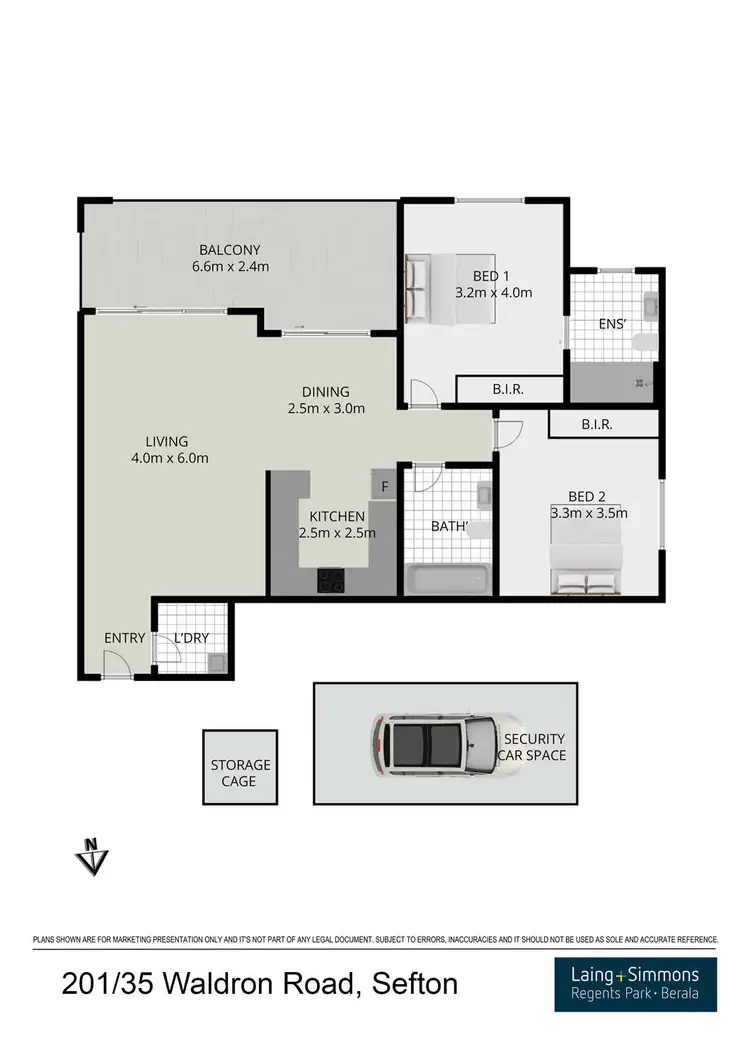Floorplan of Homely unit listing, 201/35 Waldron Road, Sefton NSW 2162