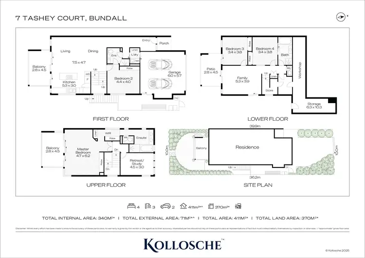 Floorplan of Homely house listing, 7 Tashey Court, Bundall QLD 4217