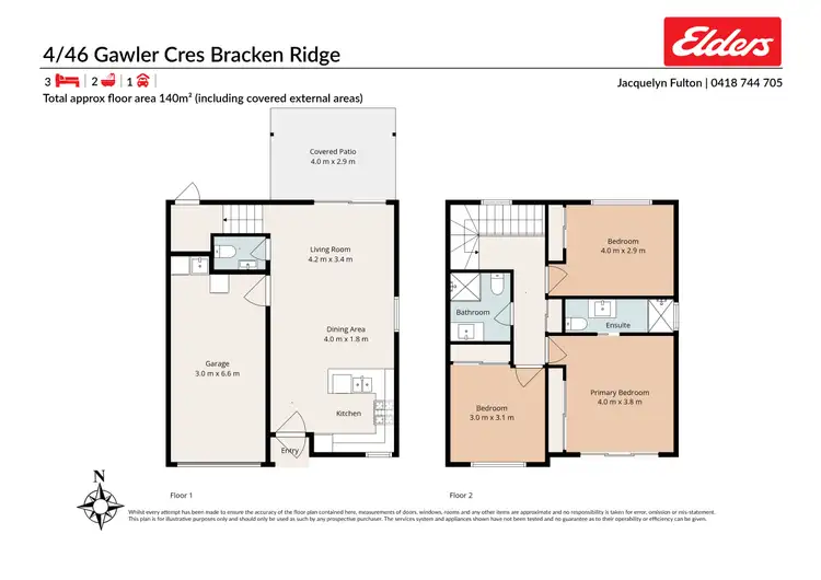 Floorplan of Homely townhouse listing, 4/47 Gawler Crescent, Bracken Ridge QLD 4017