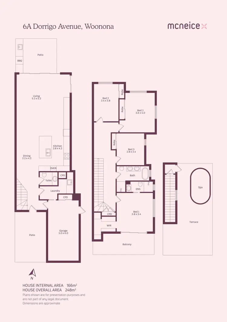 Floorplan of Homely semi-detached listing, 6A Dorrigo Avenue, Woonona NSW 2517
