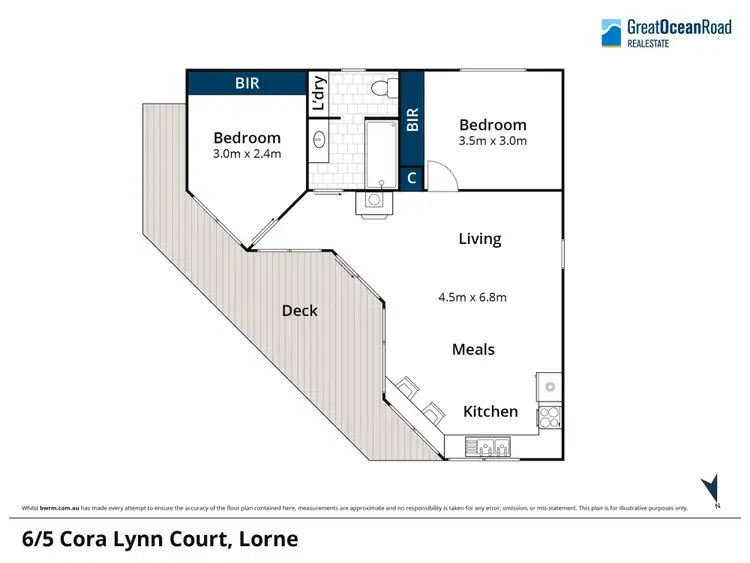 Floorplan of Homely unit listing, 6/5 Cora Lynn Court, Lorne VIC 3232