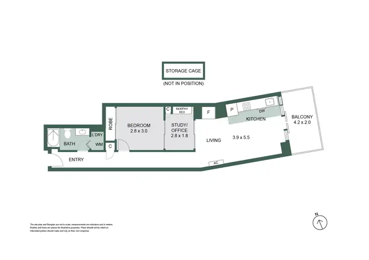 Floorplan of Homely apartment listing, 807/38 Albert Road, South Melbourne VIC 3205