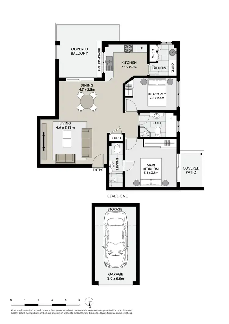 Floorplan of Homely apartment listing, 3/43-45 Wyanbah Road, Cronulla NSW 2230