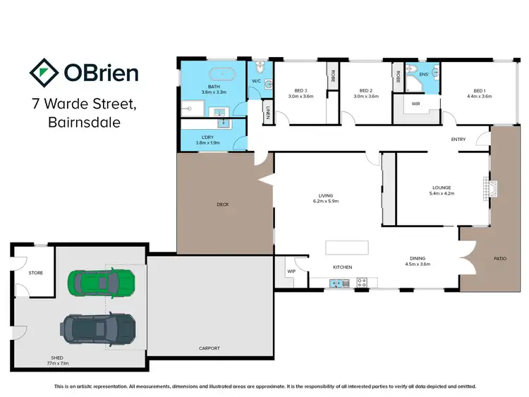 Floorplan of Homely house listing, 7 Warde Street, Bairnsdale VIC 3875