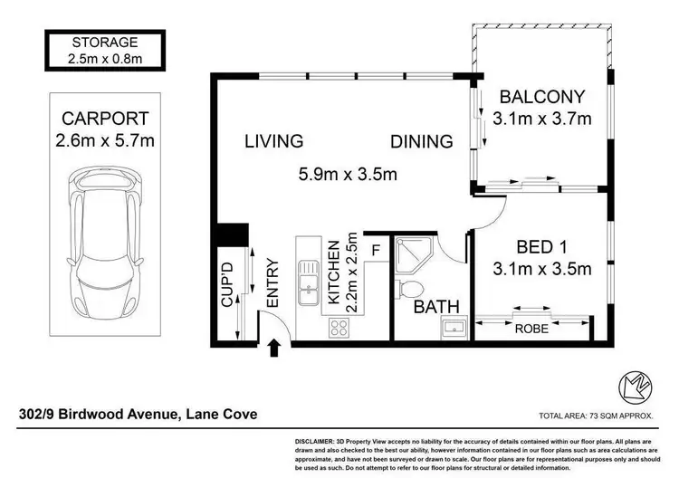 Floorplan of Homely apartment listing, 302/9-13 Birdwood Avenue, Lane Cove NSW 2066