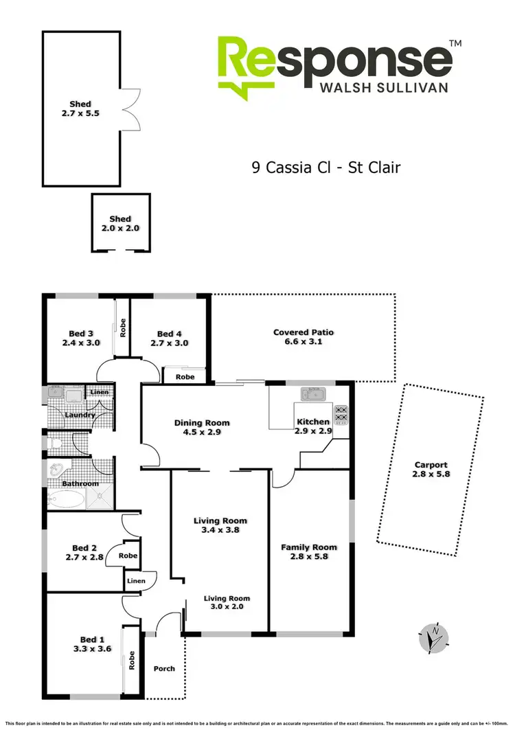 Floorplan of Homely house listing, 9 Cassia Close, St Clair NSW 2759
