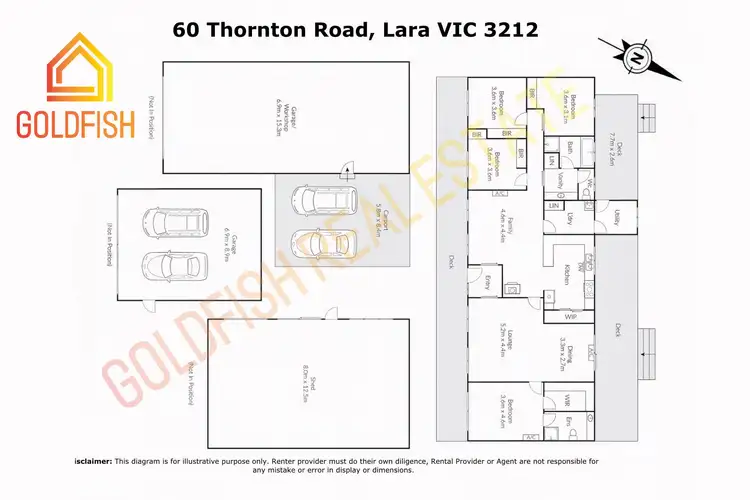 Floorplan of Homely rural property listing, 60 Thornton Road, Lara VIC 3212