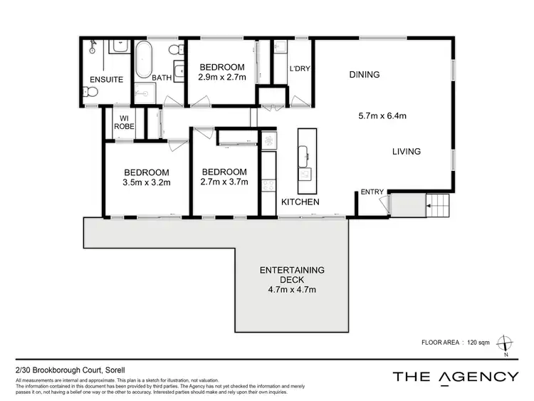 Floorplan of Homely unit listing, 2/30 Brookborough Court, Sorell TAS 7172