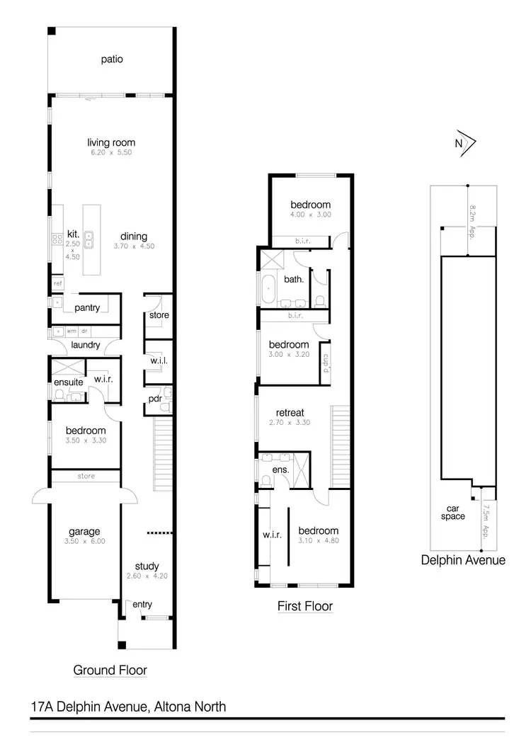 Floorplan of Homely townhouse listing, 17 Delphin Avenue, Altona North VIC 3025