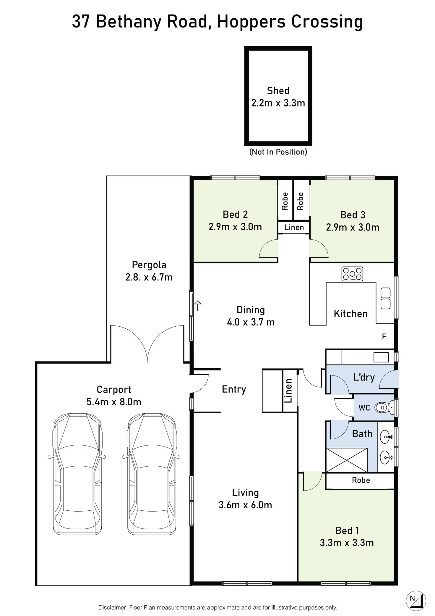 Floorplan of Homely house listing, 37 Bethany Road, Hoppers Crossing VIC 3029