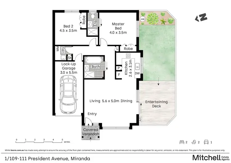 Floorplan of Homely villa listing, 1/109-111 President Avenue, Miranda NSW 2228