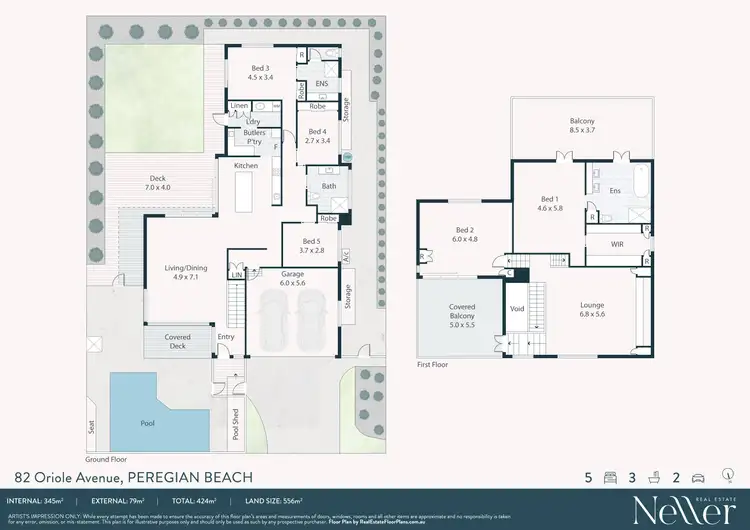 Floorplan of Homely house listing, 82 Oriole Avenue, Peregian Beach QLD 4573