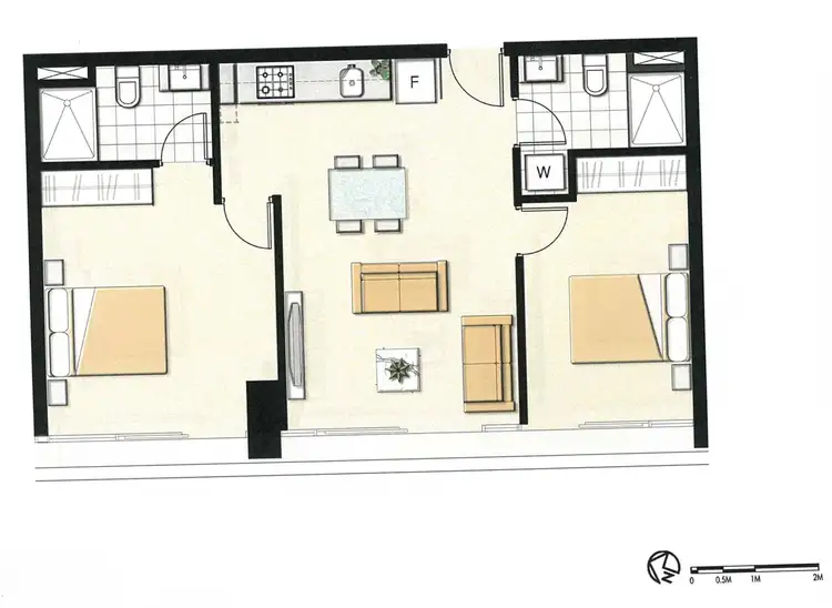 Floorplan of Homely apartment listing, 406/8 Sutherland Street, Melbourne VIC 3000