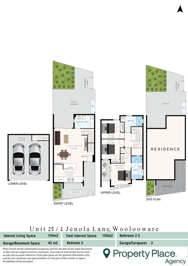 Floorplan of Homely townhouse listing, 25/1 Jenola Lane, Woolooware NSW 2230