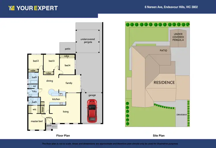 Floorplan of Homely house listing, 6 Nareen Avenue, Endeavour Hills VIC 3802