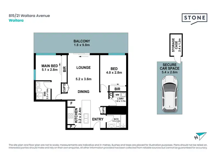 Floorplan of Homely apartment listing, 815/21-37 Waitara Avenue, Waitara NSW 2077