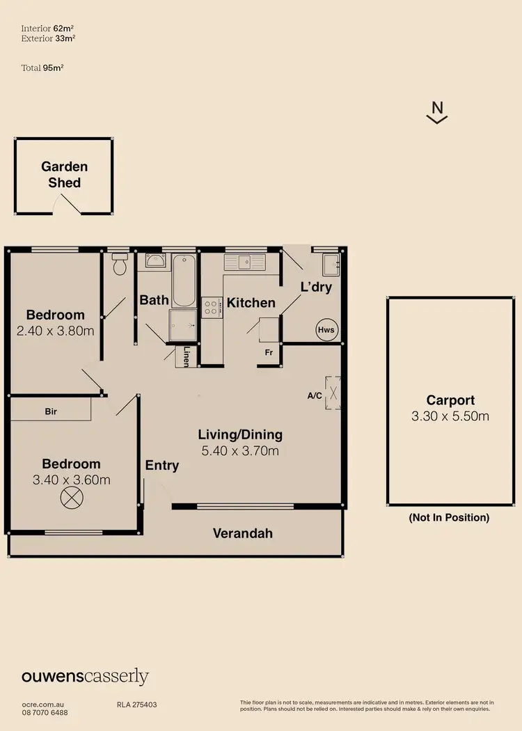 Floorplan of Homely unit listing, 1/5 Brooking Street, Goolwa SA 5214