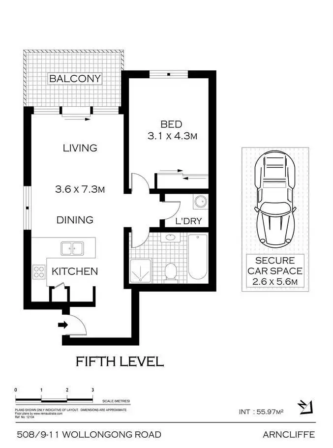 Floorplan of Homely apartment listing, 508/6 Bidjigal Road, Arncliffe NSW 2205