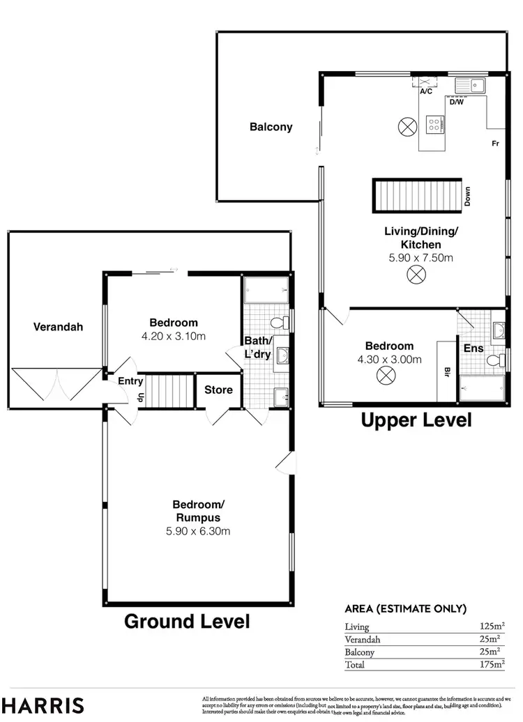 Floorplan of Homely unit listing, 2/16 Flinders Parade, Victor Harbor SA 5211