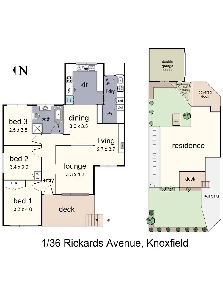 Floorplan of Homely unit listing, 1/36 Rickards Avenue, Knoxfield VIC 3180