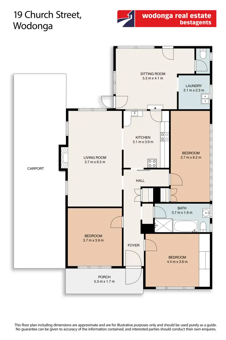 Floorplan of Homely house listing, 19 Church Street, Wodonga VIC 3690