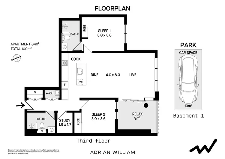 Floorplan of Homely apartment listing, 314/186C Victoria Road, Marrickville NSW 2204