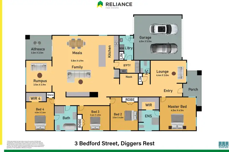 Floorplan of Homely house listing, 3 Bedford Street, Diggers Rest VIC 3427