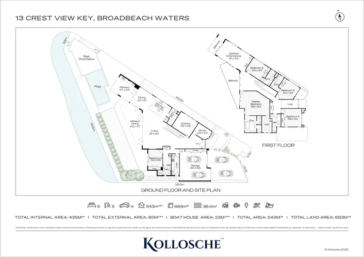 Floorplan of Homely house listing, 13 Crest View Key, Broadbeach Waters QLD 4218