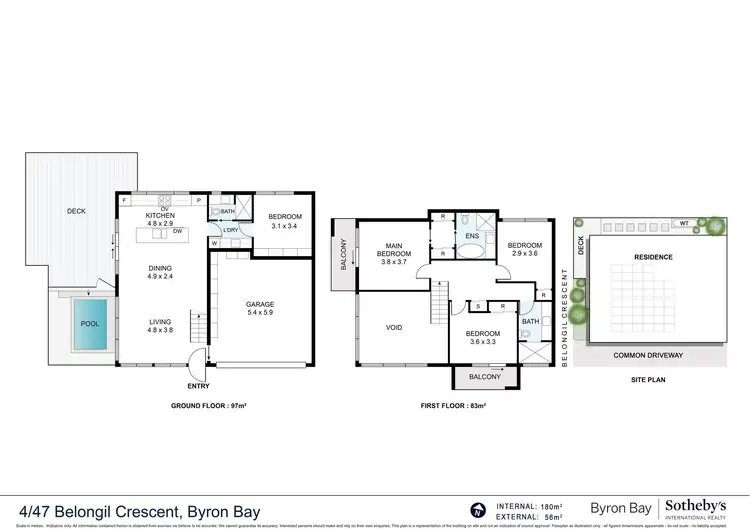 Floorplan of Homely townhouse listing, 4/47 Belongil Crescent, Byron Bay NSW 2481