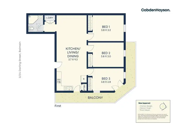 Floorplan of Homely apartment listing, 5/214 Darling Street, Balmain NSW 2041
