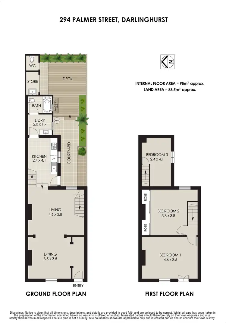 Floorplan of Homely terrace listing, 294 Palmer Street, Darlinghurst NSW 2010