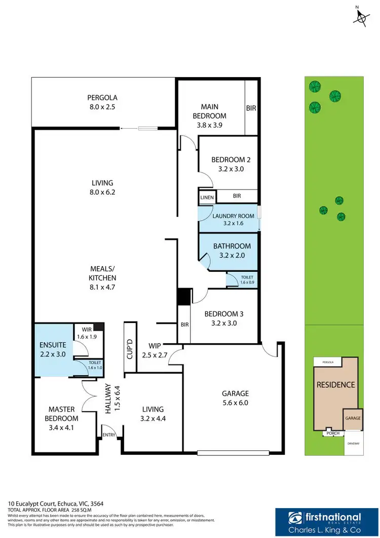Floorplan of Homely house listing, 10 Eucalypt Court, Echuca VIC 3564