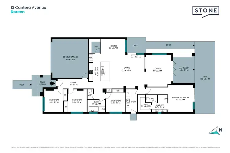 Floorplan of Homely house listing, 13 Cantera Avenue, Doreen VIC 3754