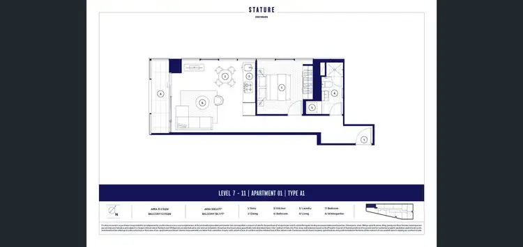 Floorplan of Homely apartment listing, 1301/43 Hancock Street, Southbank VIC 3006
