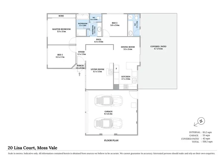 Floorplan of Homely house listing, 20 Lisa Court, Moss Vale NSW 2577