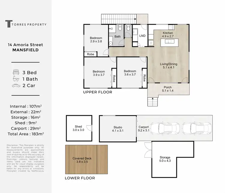 Floorplan of Homely house listing, 14 Amoria Street, Mansfield QLD 4122