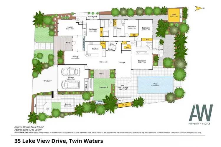 Floorplan of Homely house listing, 35 Lake View Drive, Twin Waters QLD 4564