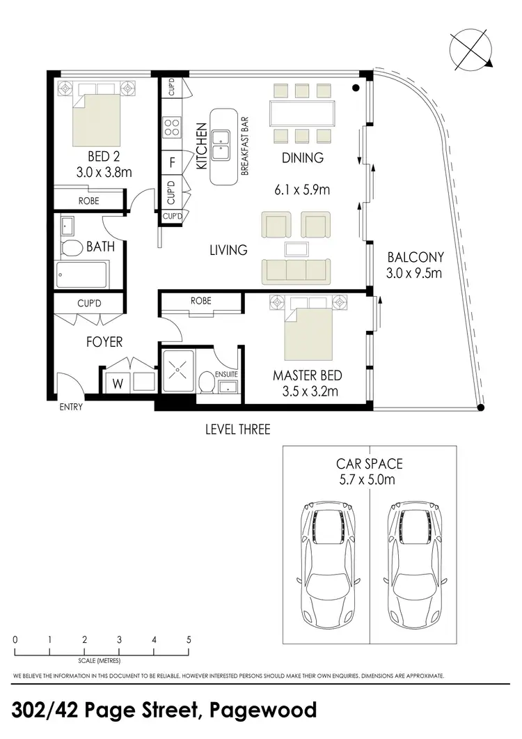 Floorplan of Homely apartment listing, 302/42 Page Street, Banksmeadow NSW 2019