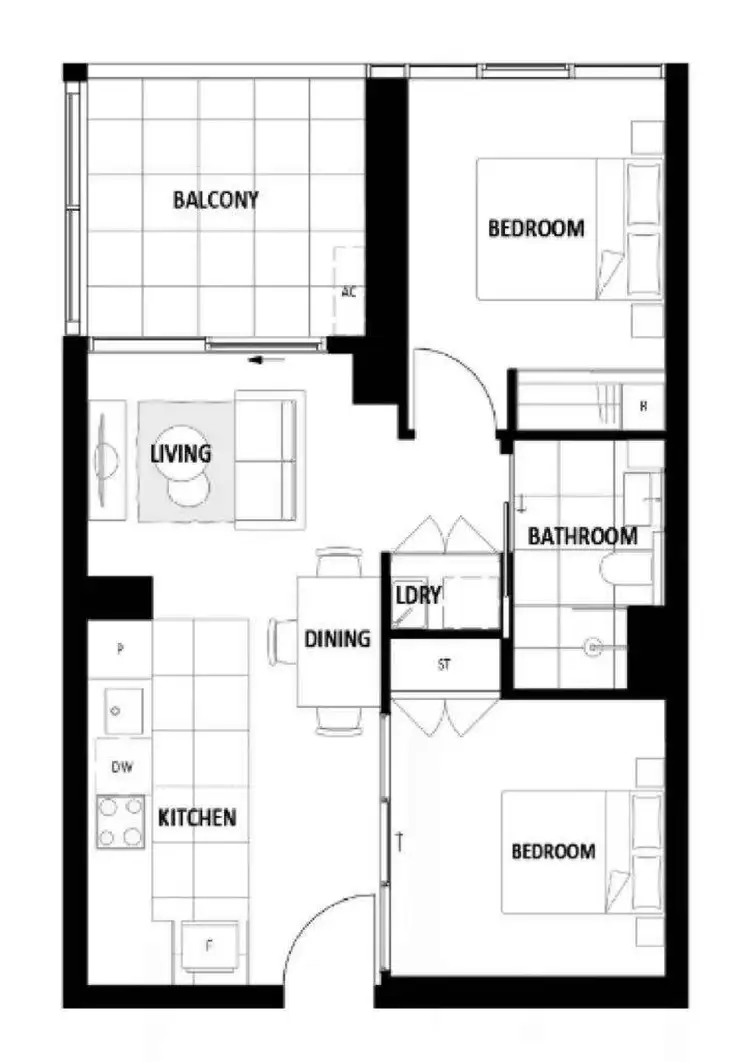 Floorplan of Homely apartment listing, 805/2 Grazier Lane, Belconnen ACT 2617