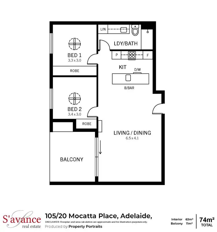 Floorplan of Homely apartment listing, 105/20 Mocatta Place, Adelaide SA 5000