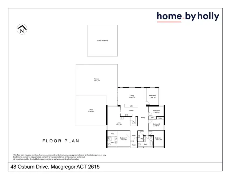 Floorplan of Homely house listing, 48 Osburn Drive, Macgregor ACT 2615