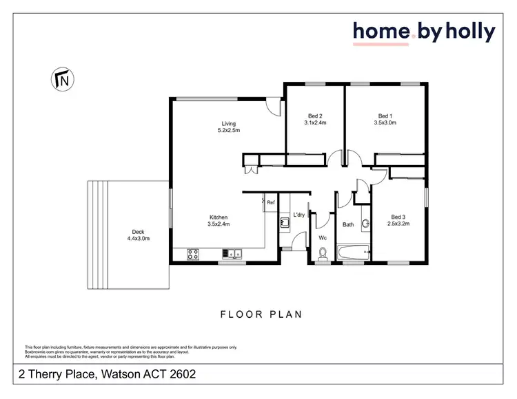Floorplan of Homely house listing, 2 Therry Place, Watson ACT 2602