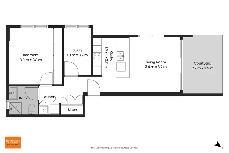Floorplan of Homely apartment listing, 1/43 Erin Street, Queanbeyan NSW 2620
