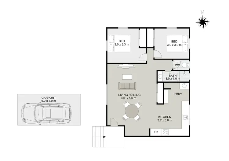 Floorplan of Homely unit listing, 7/40 Vacy Street, Newtown QLD 4350