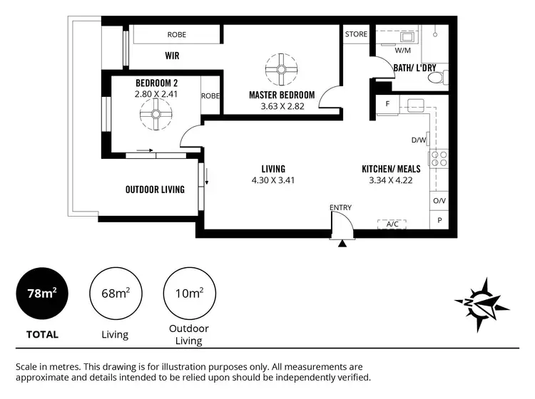 Floorplan of Homely apartment listing, 405/143 Halifax Street, Adelaide SA 5000