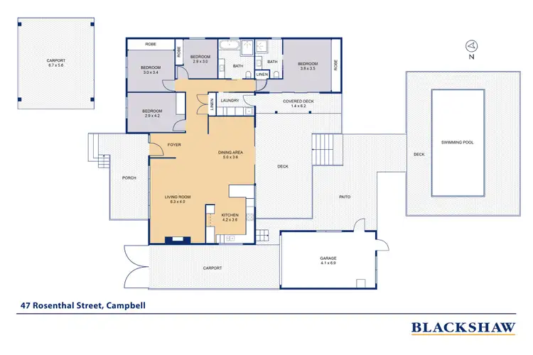 Floorplan of Homely house listing, 47 Rosenthal Street, Campbell ACT 2612