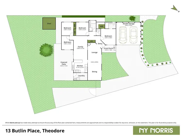 Floorplan of Homely house listing, 13 Butlin Place, Theodore ACT 2905