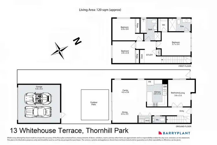 Floorplan of Homely townhouse listing, 13 Whitehouse Terrace, Thornhill Park VIC 3335